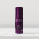 Mothered Silk Factor Serum back label purple glass bottle with cap
