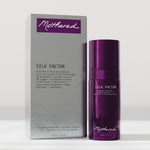 Mothered Silk Factor Serum purple bottle and packaging front view